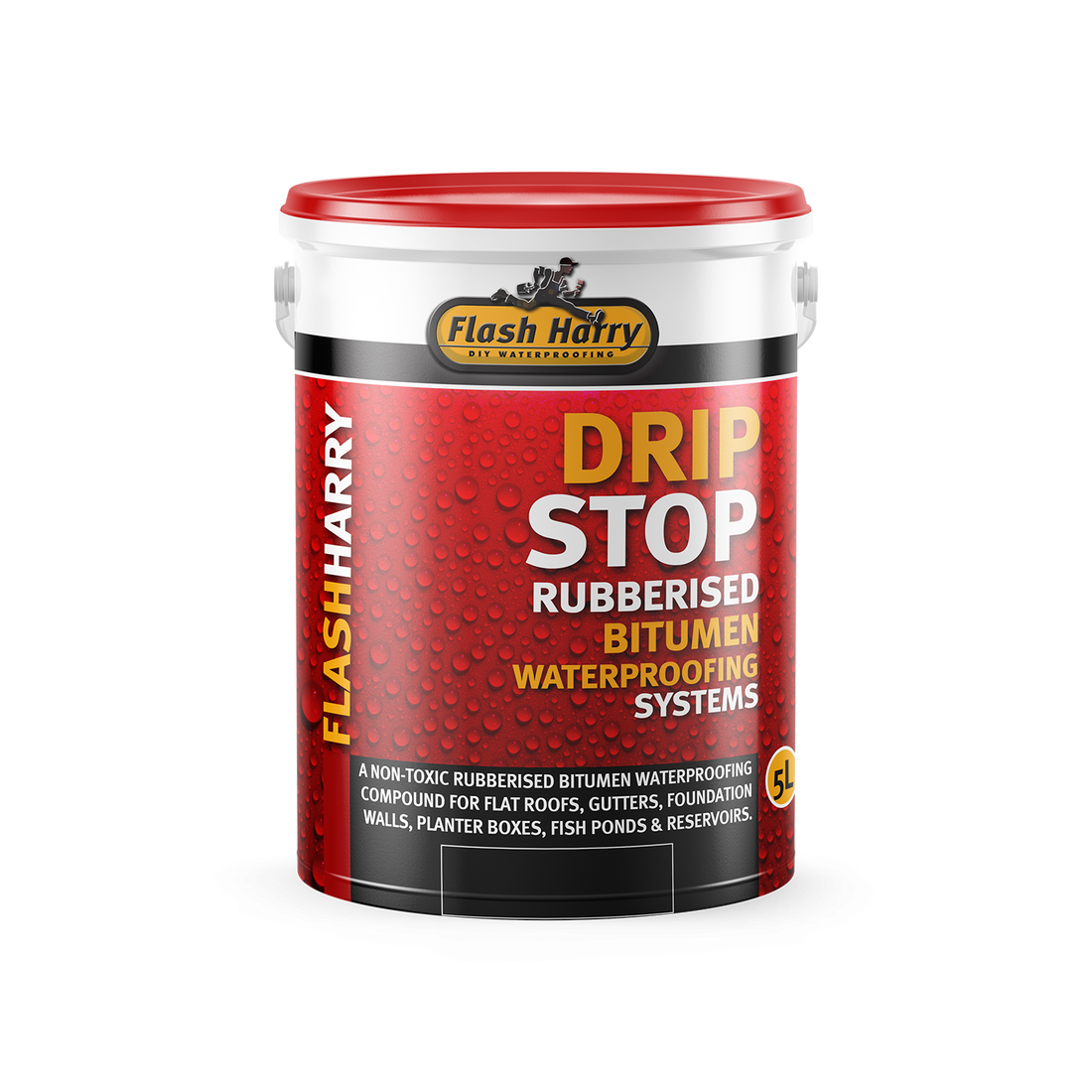 Flash Harry Drip Stop Fibre Rubberised Bitumen Waterproofing 5Lt ...