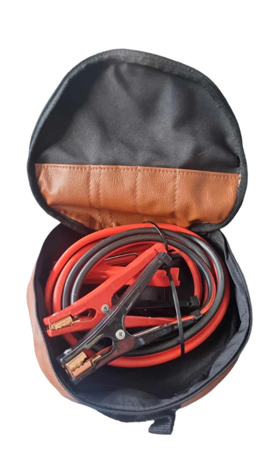 Booster Cable set in faux Leather bag