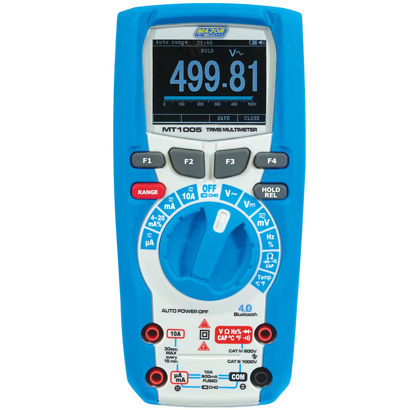 Multimeter 1000V AC/DC IP67 True RMS Bluetooth MT1005