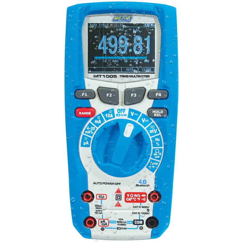 Multimeter 1000V AC/DC IP67 True RMS Bluetooth MT1005