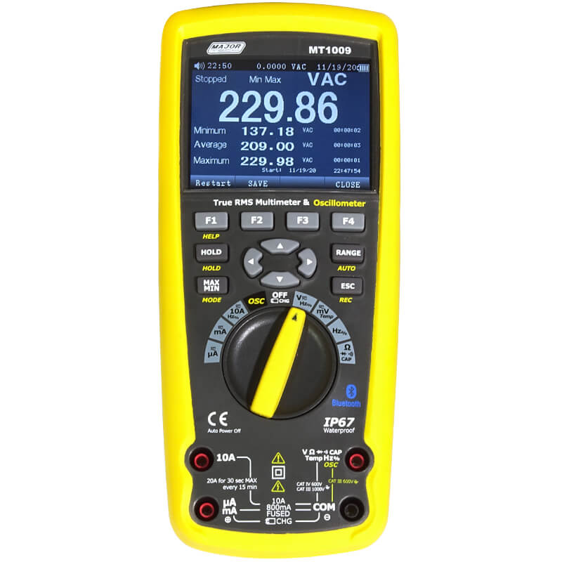 Multimeter 1500V True RMS Bluetooth and Oscilloscope IP67 MT1009