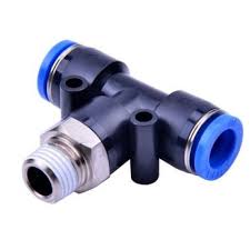 PU Push on Connector Tee Male Thread BSP