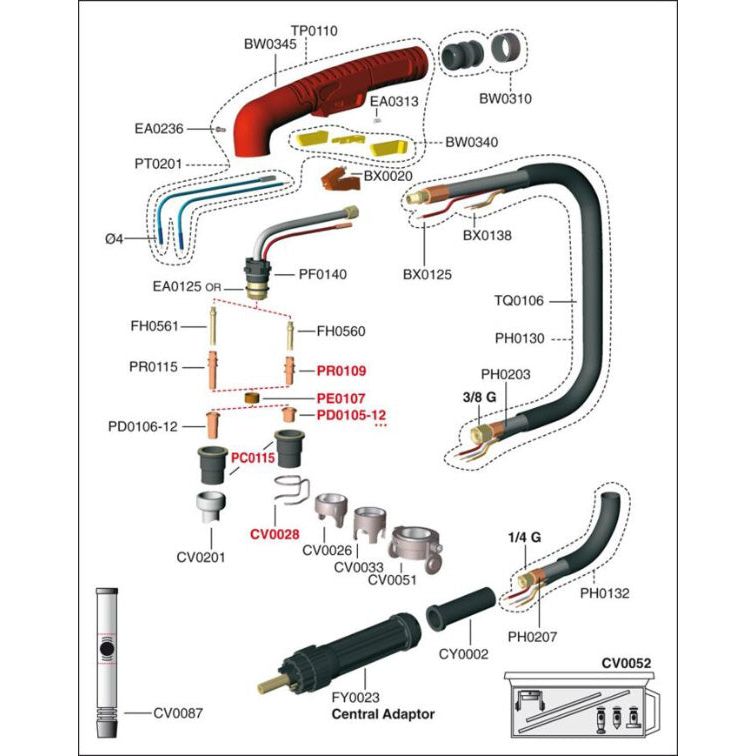 Plasma Cutting Torch Spares for A81